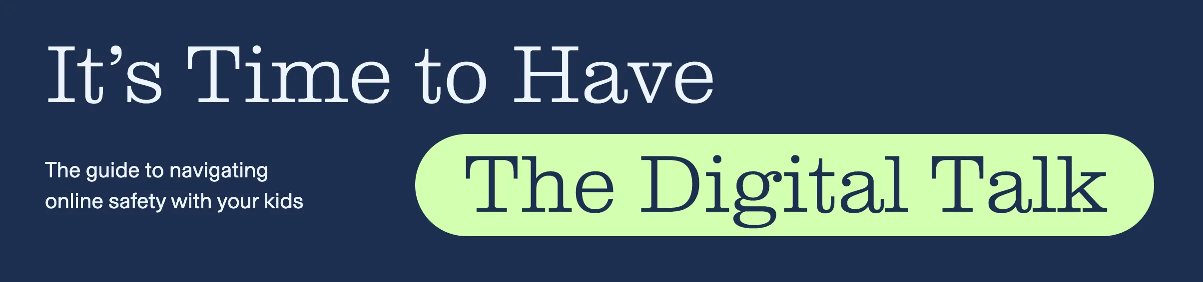 Aura’s Digital Talk website promoting a guide to navigating online safety with your kids